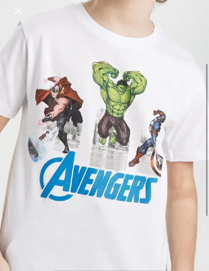 Defacto Boys White Avengers Graphic T-Shirt 8-9Y