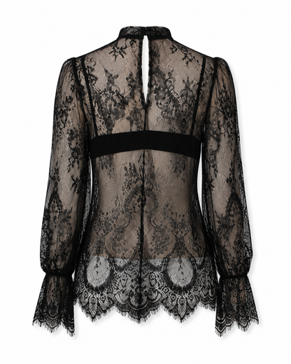 Black Sheer Lace Blouse – SHEIN Fast Delivery in 5 Days