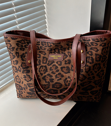Women’s Leopard Print Large Tote Bag