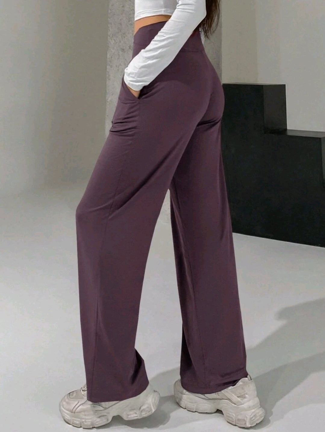 High Waist Wide Leg Pants – Soft Casual Women Trousers for Everyday Comfort