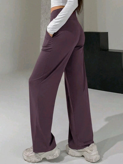 High Waist Wide Leg Pants – Soft Casual Women Trousers for Everyday Comfort