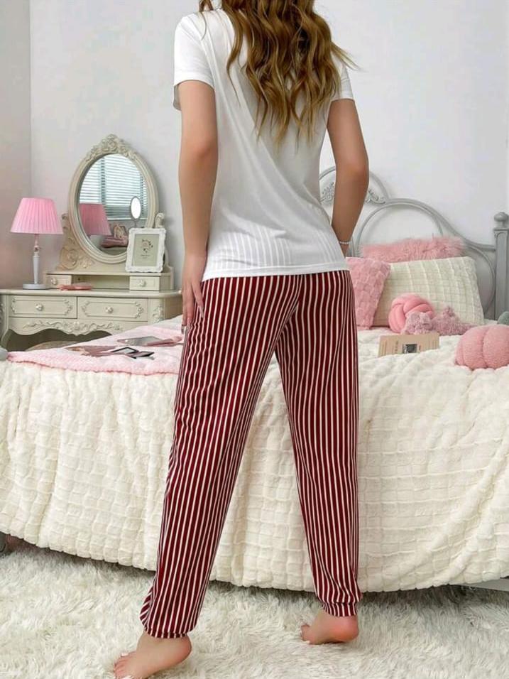 SHEIN Fast Delivery Cherry Print Pajama Set