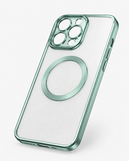 Transparent Green MagSafe Phone Case for iPhone 13 Pro