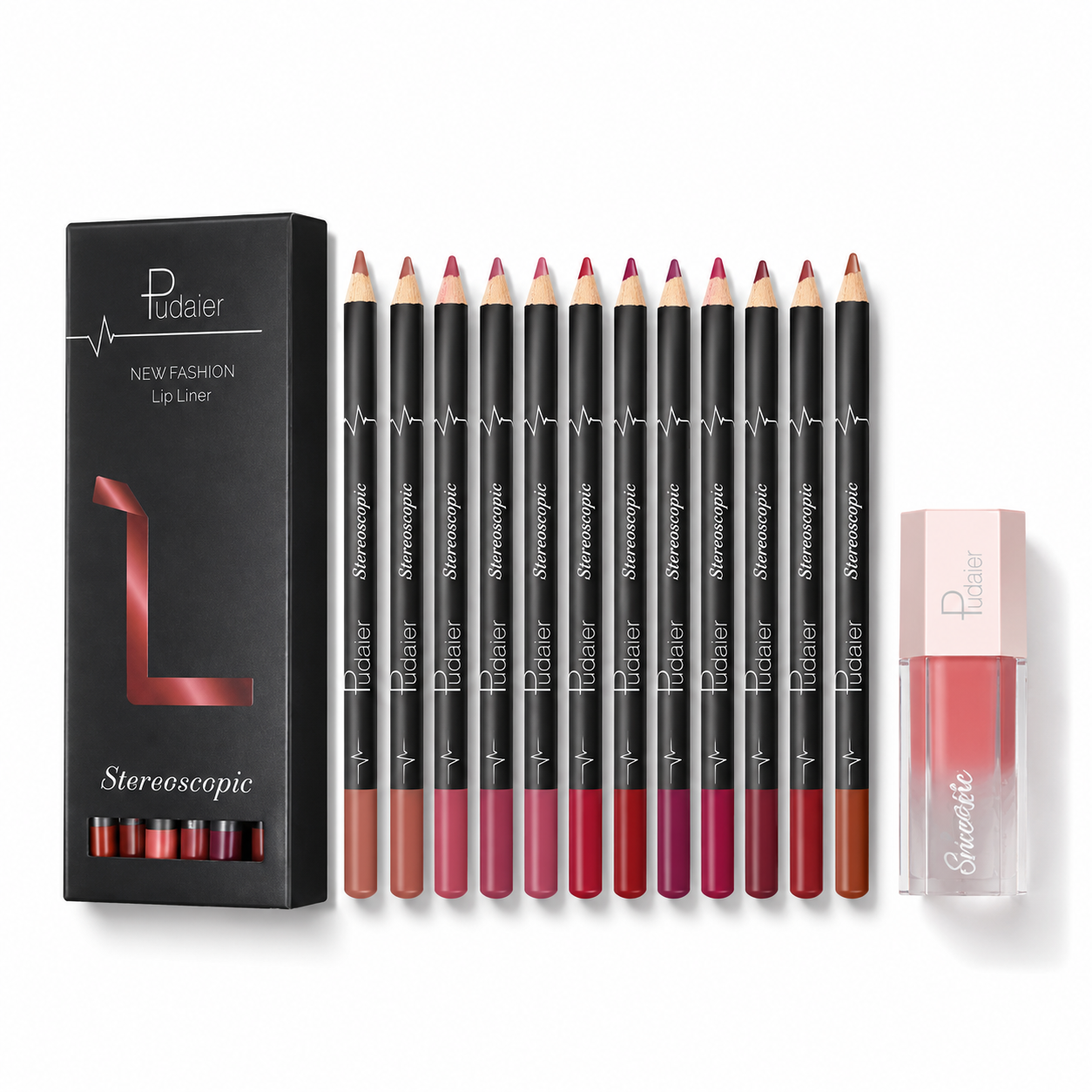 Pudaier 13pcs Lip Liner & Lip Gloss Set – Multi Shade Lip Makeup Kit, SHEIN Fast Delivery in 5 Days