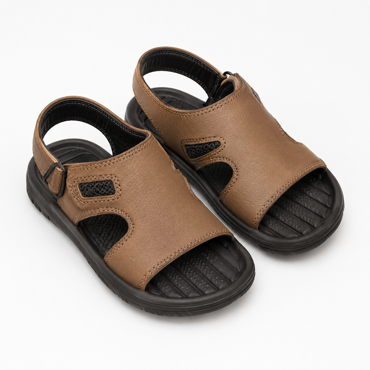 SHEIN Kids Brown Flat Sandals – Soft Sole Casual Summer Shoes, SHEIN Fast Delivery in 5 Days