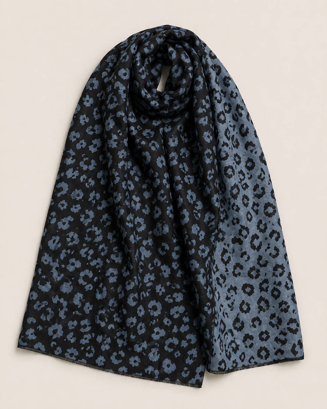 Trendyol Women Black Grey Leopard Print Shawl Scarf