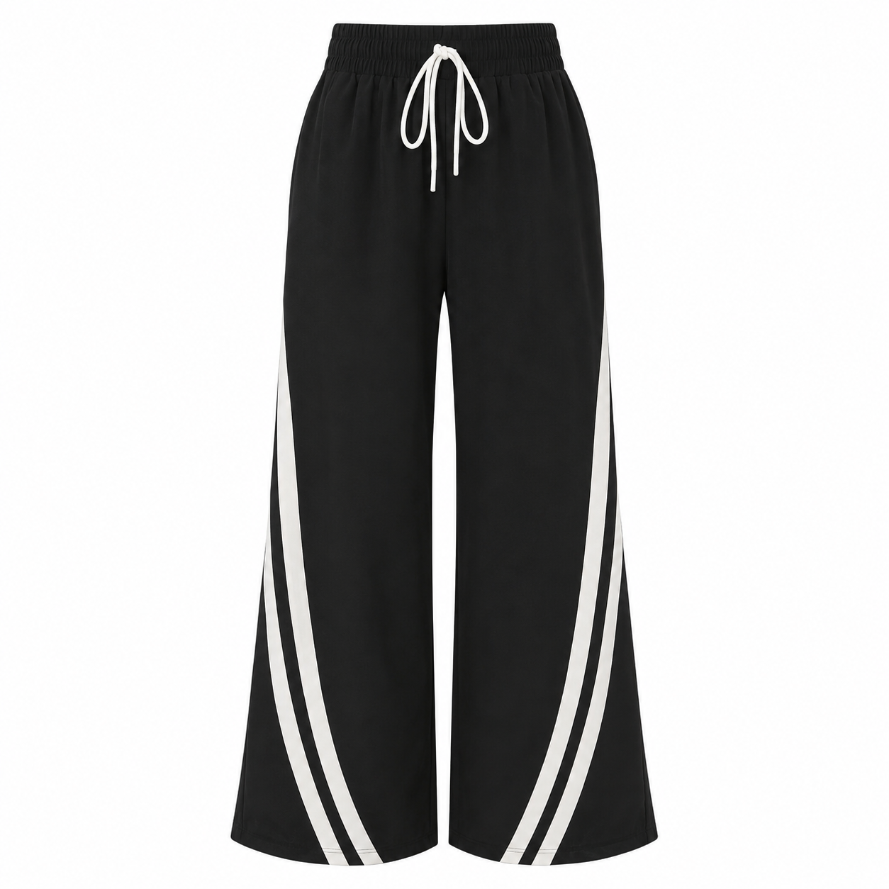 Black Side Stripe Wide Leg Pants – XL Size, SHEIN Fast Delivery in 5 Days