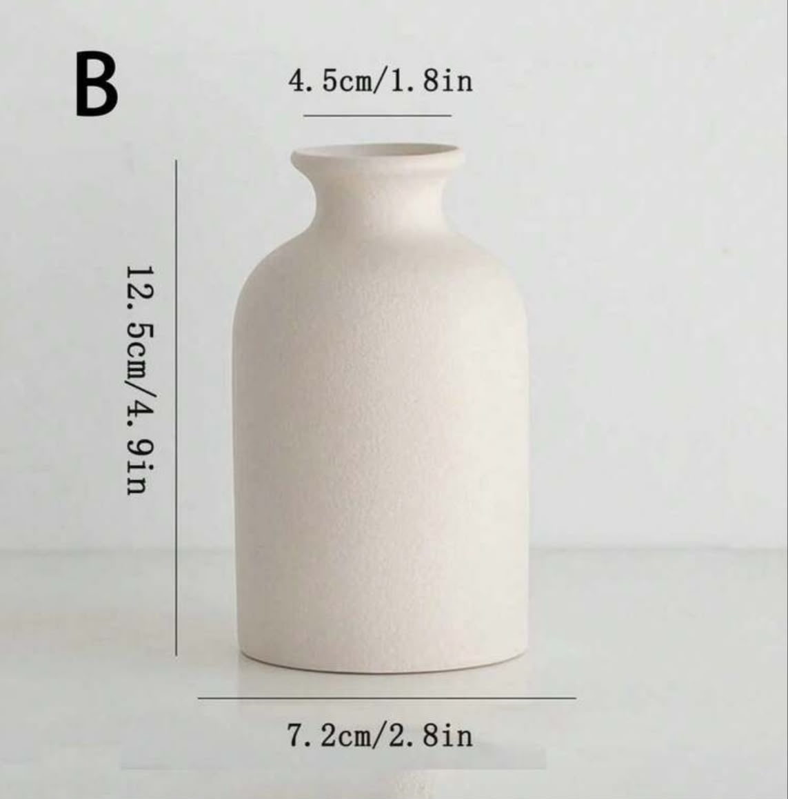 SHEIN Minimal Ceramic Vase – Small Decorative Flower Vase, Fast Delivery in 5 Days