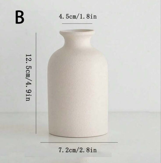 SHEIN Minimal Ceramic Vase – Small Decorative Flower Vase, Fast Delivery in 5 Days