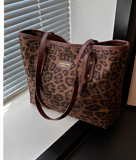 Women’s Leopard Print Large Tote Bag
