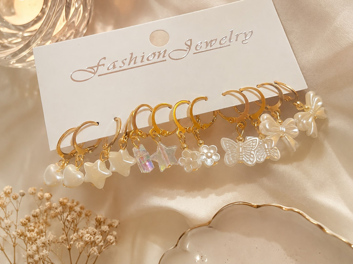 Gold Charm Hoop Earrings Set – 12 Pairs, SHEIN Fast Delivery in 5 Days