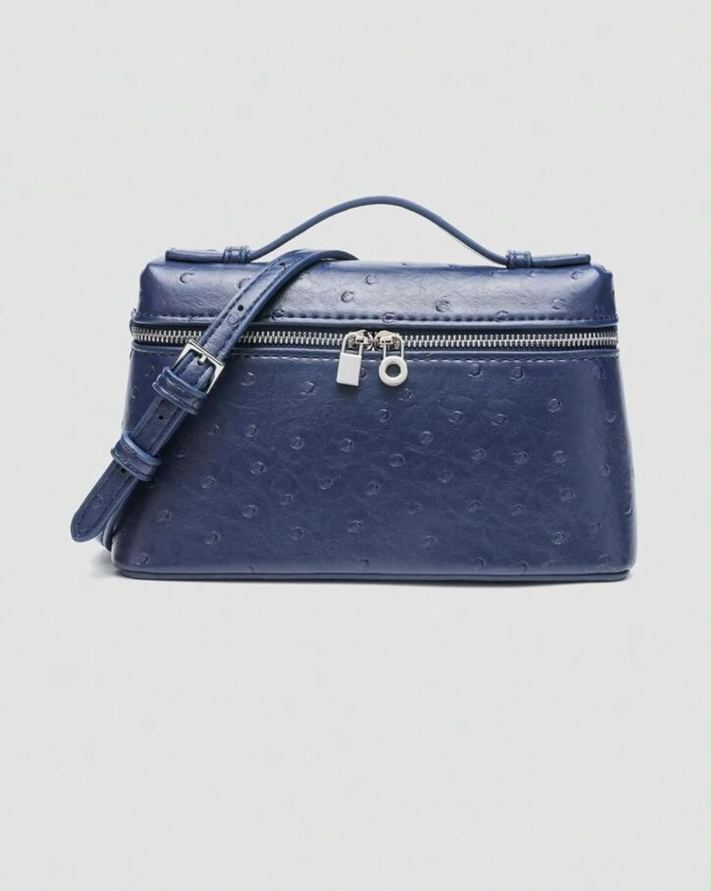 SHEIN Women Navy Embossed Mini Crossbody Bag