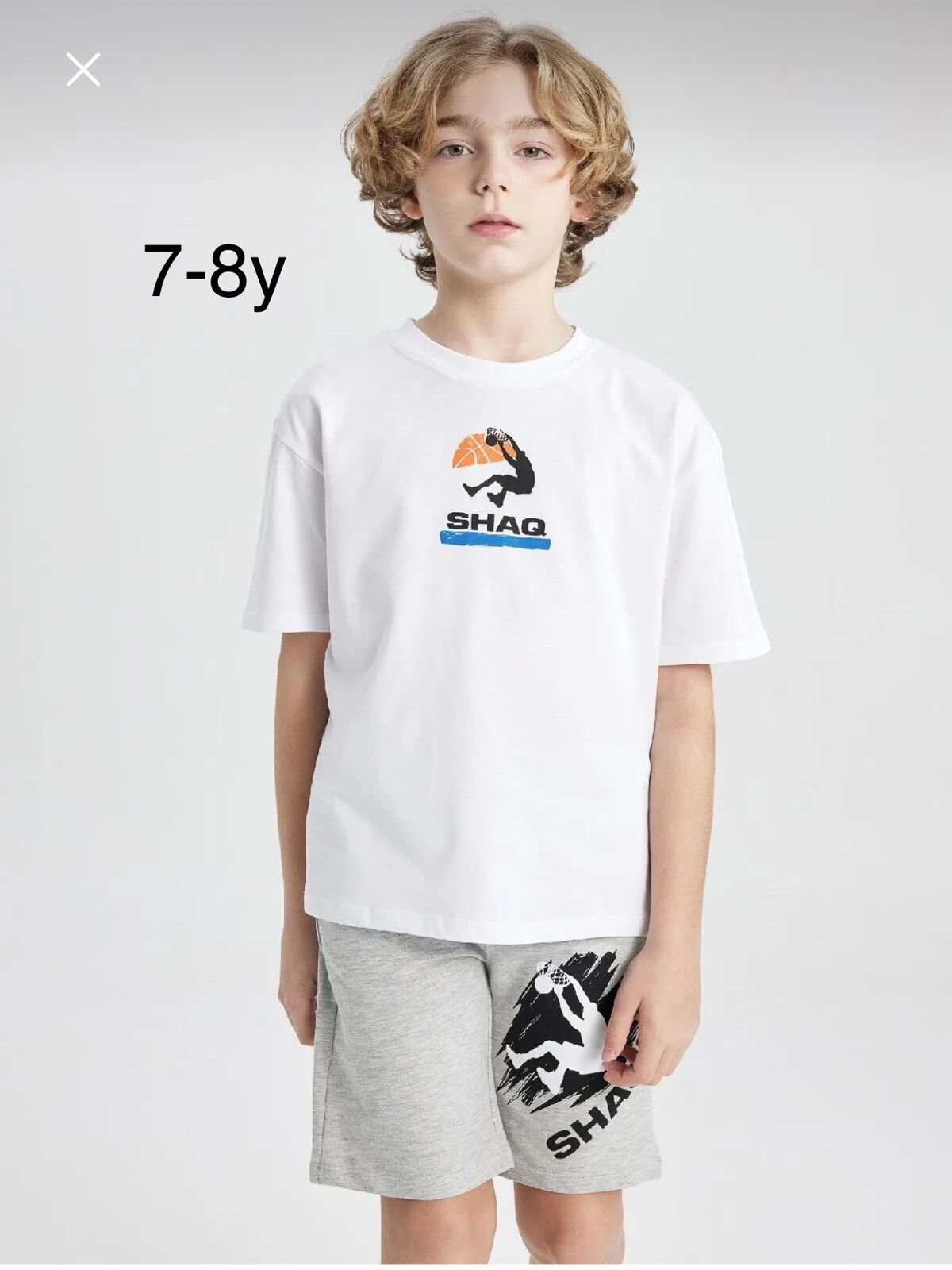 Defacto Boys White Shaq Basketball Print T-Shirt 7-8Y