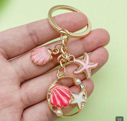 Ocean Charm Keychain – Shell, Starfish & Seahorse Bag Charm, SHEIN Fast Delivery in 5 Days