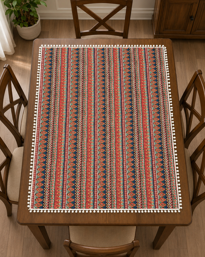 Bohemian Geometric Tassel Table Cover 100 x 140 cm