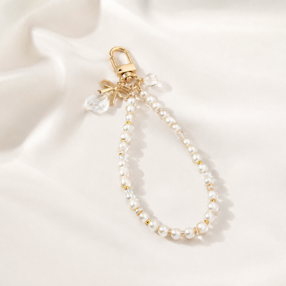 SHEIN Crystal Pearl Phone Charm Strap – Decorative Beaded Phone Lanyard, SHEIN Fast Delivery in 5 Days