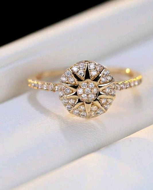 SHEIN Fast Delivery Sunburst Crystal Ring