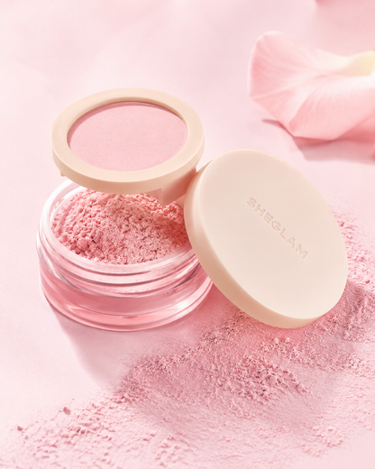 SHEGLAM Blur & Lift Setting Powder Duo – Bubblegum, Pink Brightening Loose Powder for Soft Blurred Makeup Finish