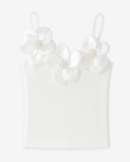 Girls White Floral Strap Top – SHEIN Fast Delivery in 5 Days