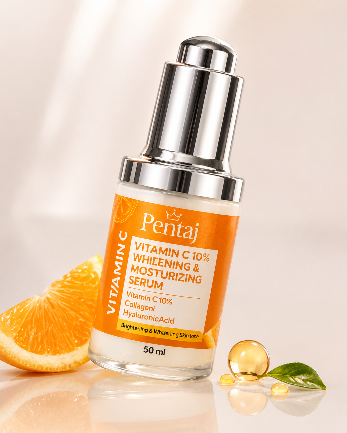 Pentaj Vitamin C 10% Whitening & Moisturizing Serum 50ml – Delicado Skincare