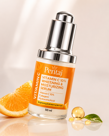 Pentaj Vitamin C 10% Whitening & Moisturizing Serum 50ml – Delicado Skincare