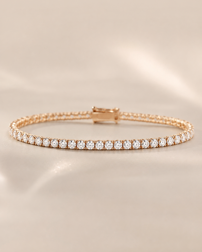 SHEIN Silver Rhinestone Tennis Bracelet