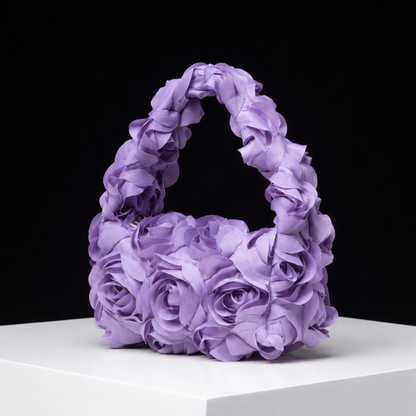 SHEIN Women’s Purple 3D Floral Mini Handbag