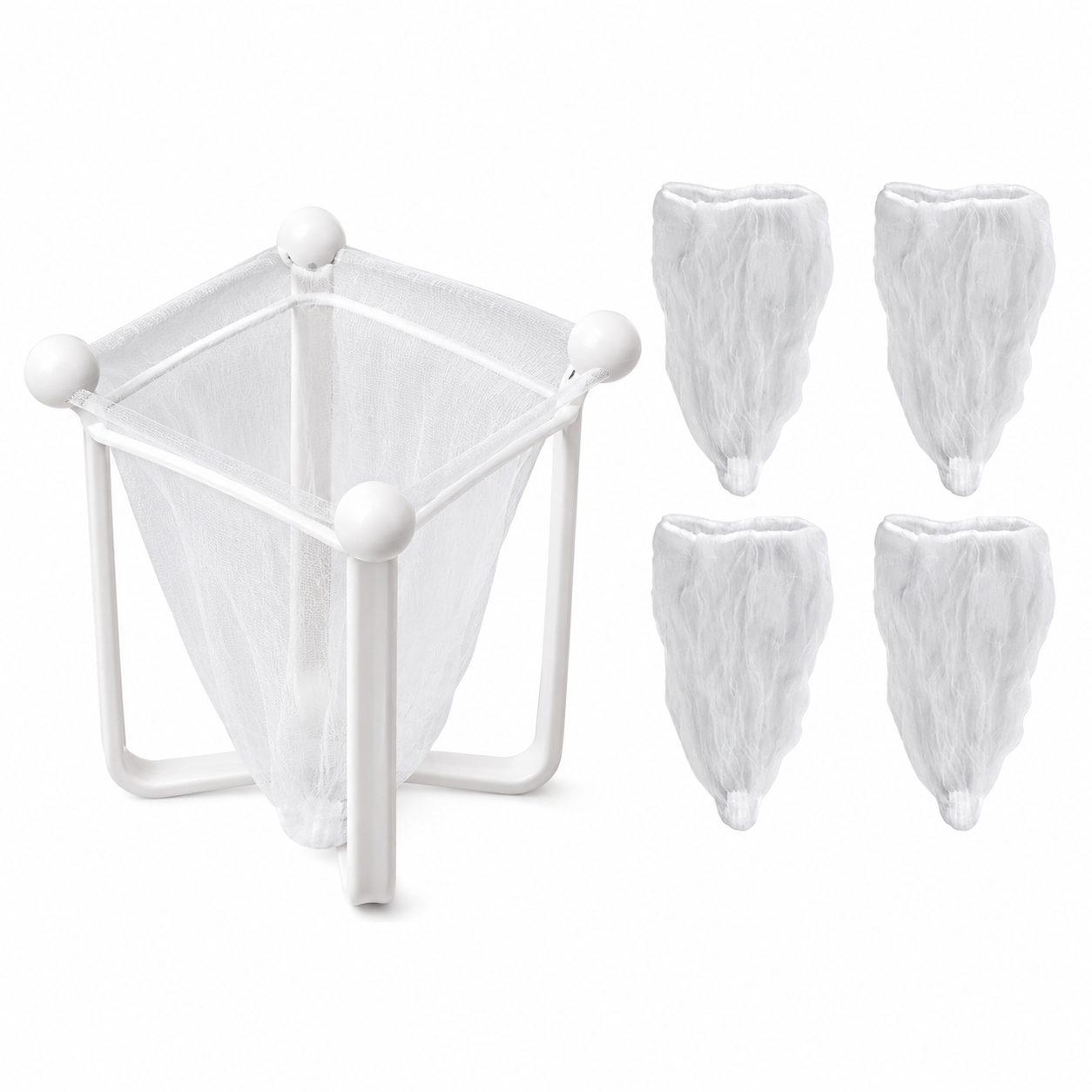 SHEIN Kitchen Sink Mesh Filter Bag Holder Set – Disposable Drain Strainer Bags, SHEIN Fast Delivery in 5 Days