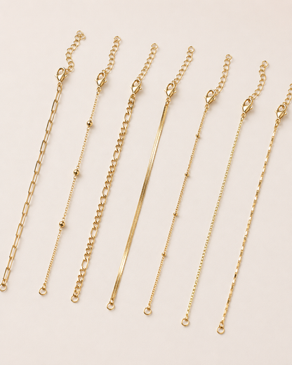 SHEIN Gold Layered Chain Bracelet Set