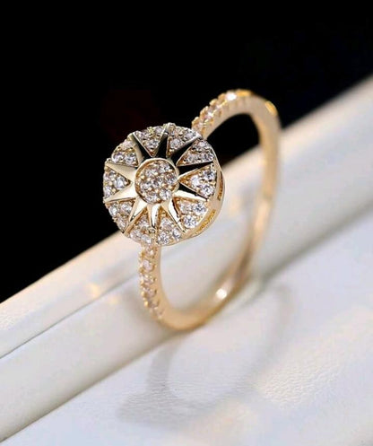 SHEIN Fast Delivery Sunburst Crystal Ring