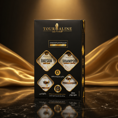 Tourmaline Hair Care Set Shampoo & Balsam – 2x1 Anti-Hair Loss & Re-Shine Set