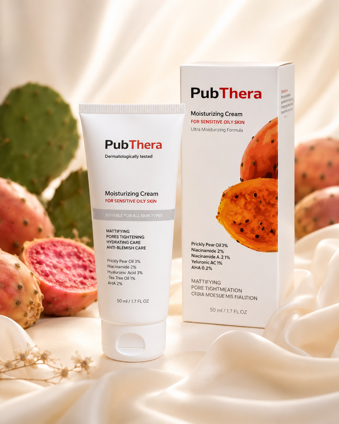 PubThera Moisturizing Cream 50ml – For Sensitive Oily Skin