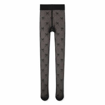SHEIN Girls Black Sheer Bow Pattern Tights – Cute Mesh Stockings, SHEIN Fast Delivery in 5 Days