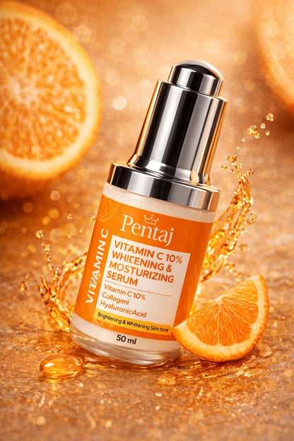 Pentaj Vitamin C 10% Whitening & Moisturizing Serum 50ml – Delicado Skincare