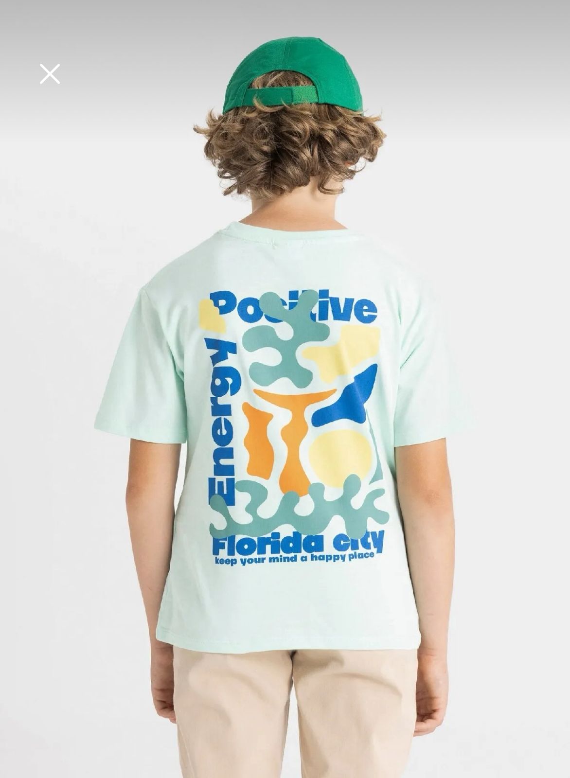 Defacto Boys Mint Positive Energy T-Shirt 11-12Y