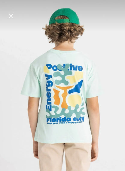 Defacto Boys Mint Positive Energy T-Shirt 11-12Y