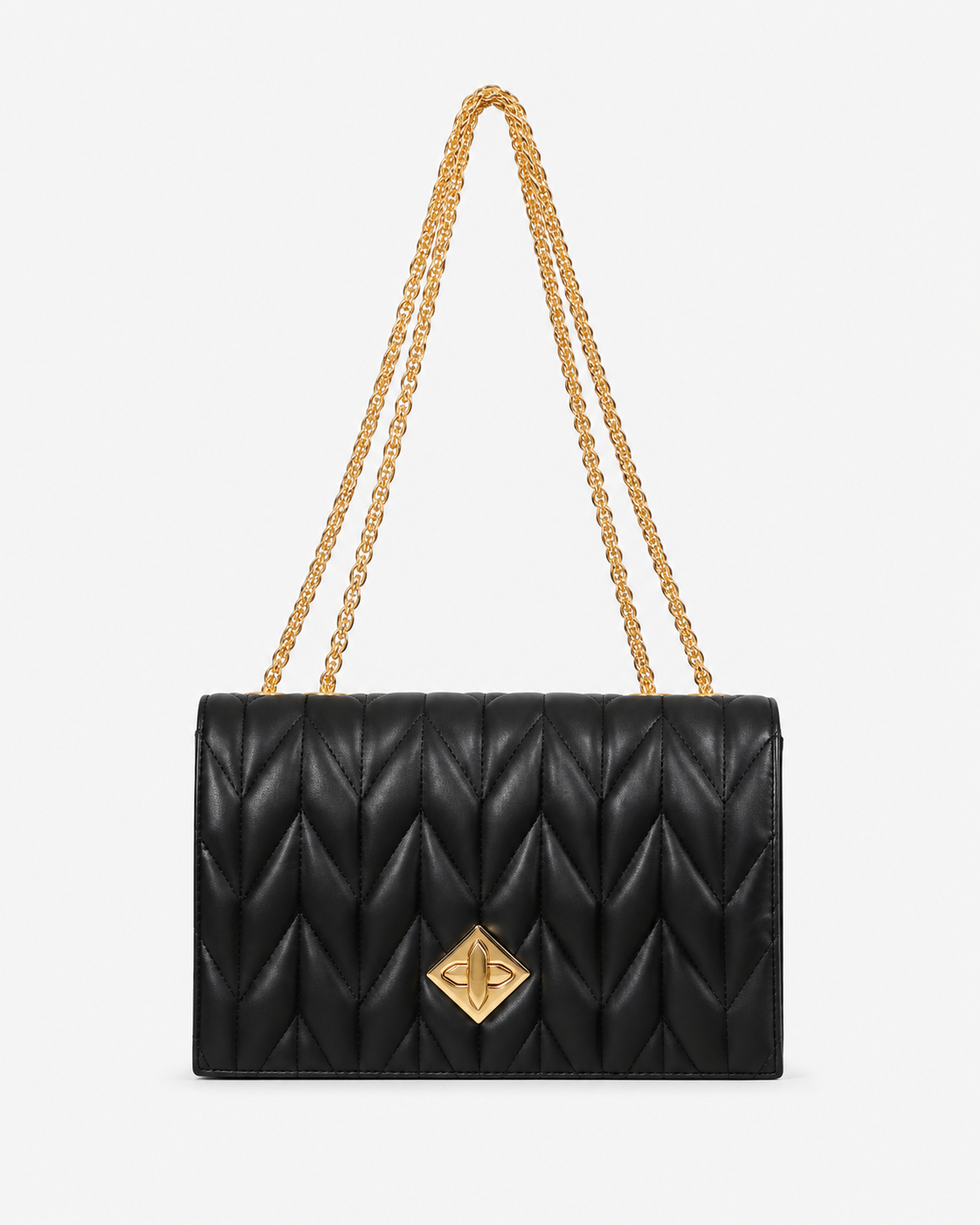 Women’s Black Quilted Chain Shoulder Bag - SHEIN Fast Delivery in 5 Days
