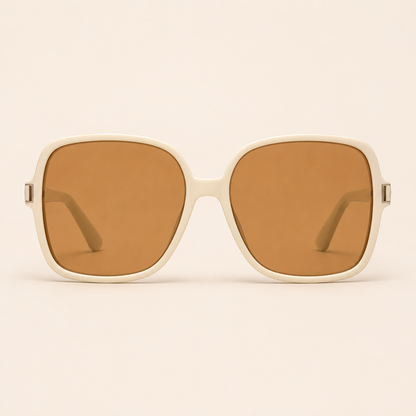 SHEIN Beige Oversized Square Sunglasses – Fast Delivery in 5 Days