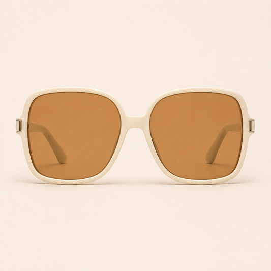 SHEIN Beige Oversized Square Sunglasses – Fast Delivery in 5 Days