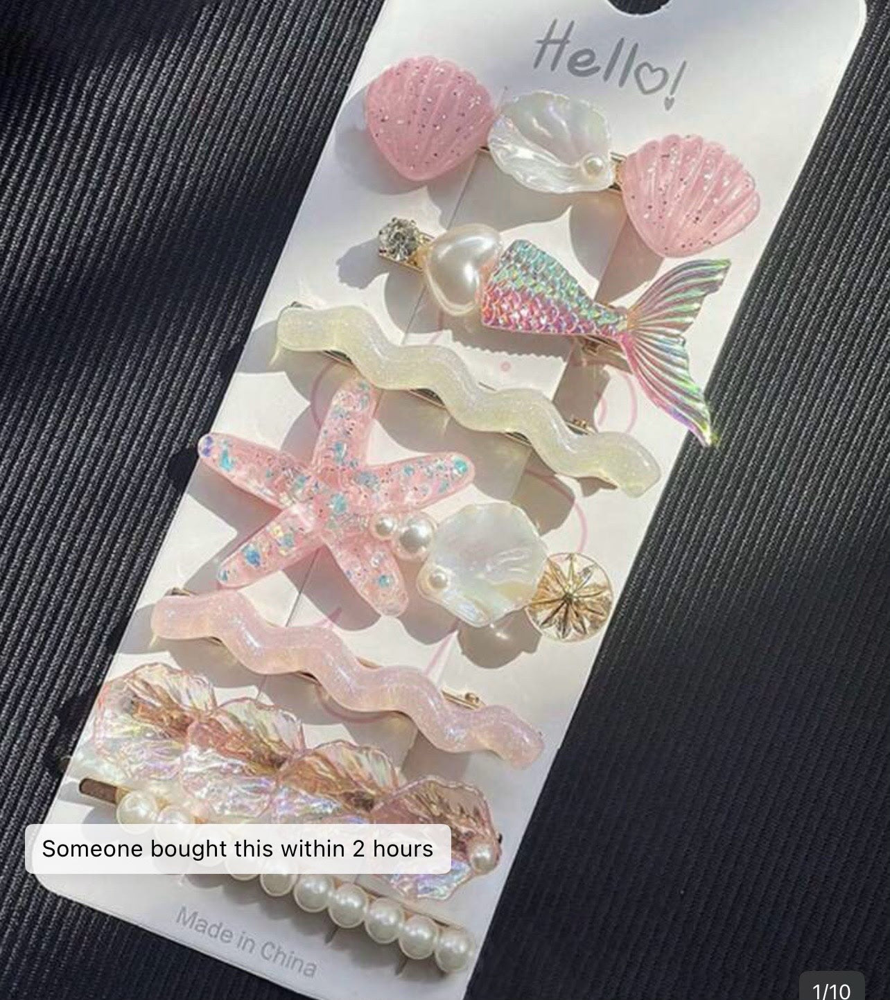 Mermaid Shell Hair Clips Set – 7pcs Pastel Ocean Clips, SHEIN Fast Delivery in 5 Days