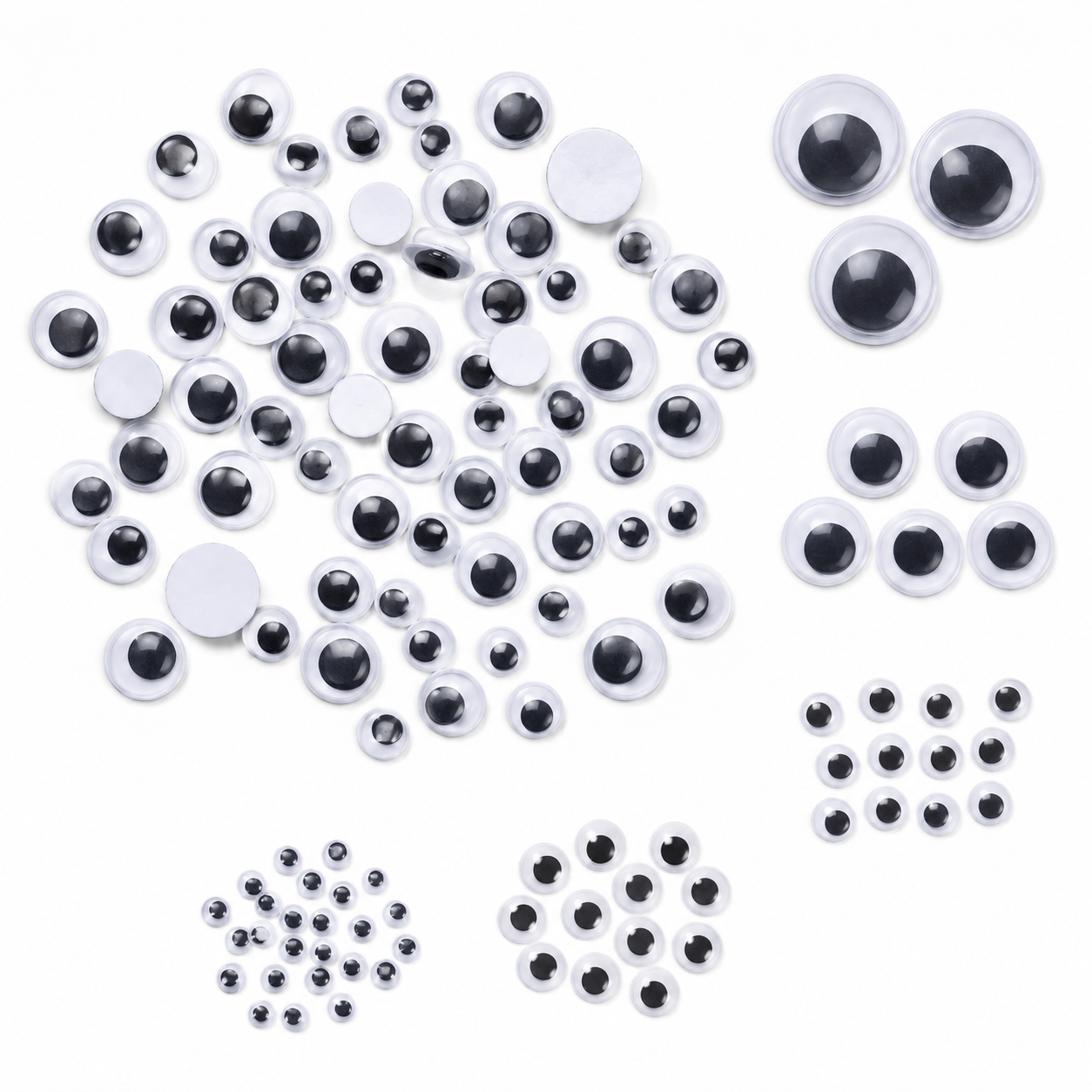 SHEIN Mixed Wiggle Eyes Pack – Self Adhesive Googly Eyes for Crafts, SHEIN Fast Delivery in 5 Days