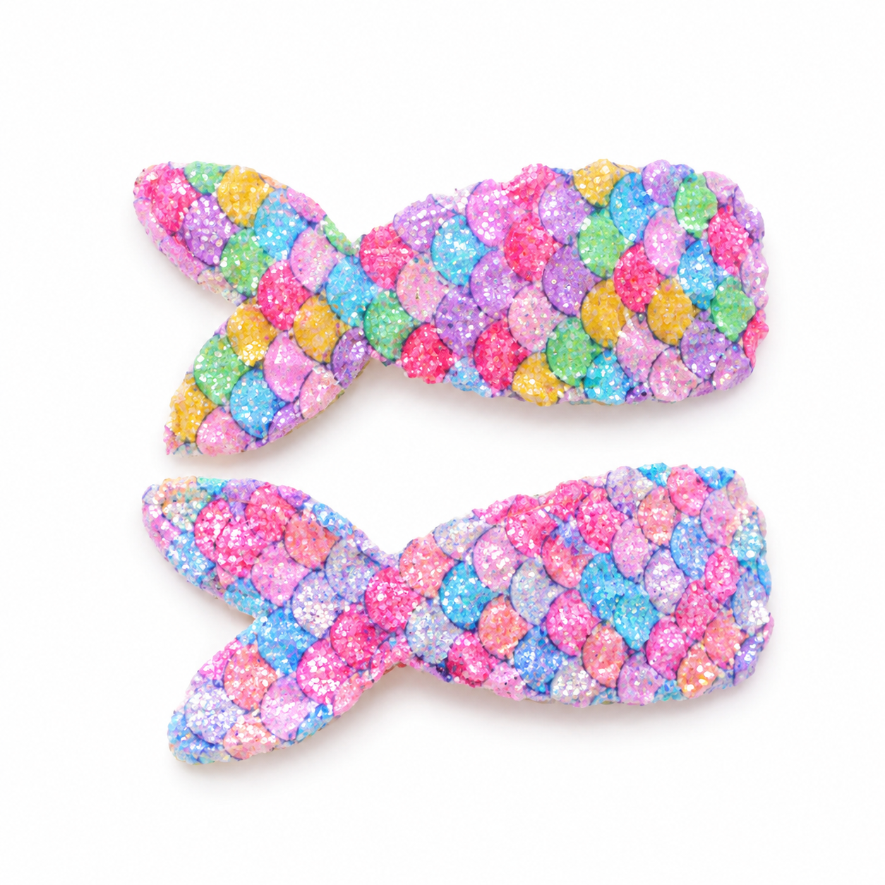 SHEIN 6pcs Mermaid Tail Hair Clips – Glitter Multicolor Kids Hair Accessories, SHEIN Fast Delivery in 5 Days