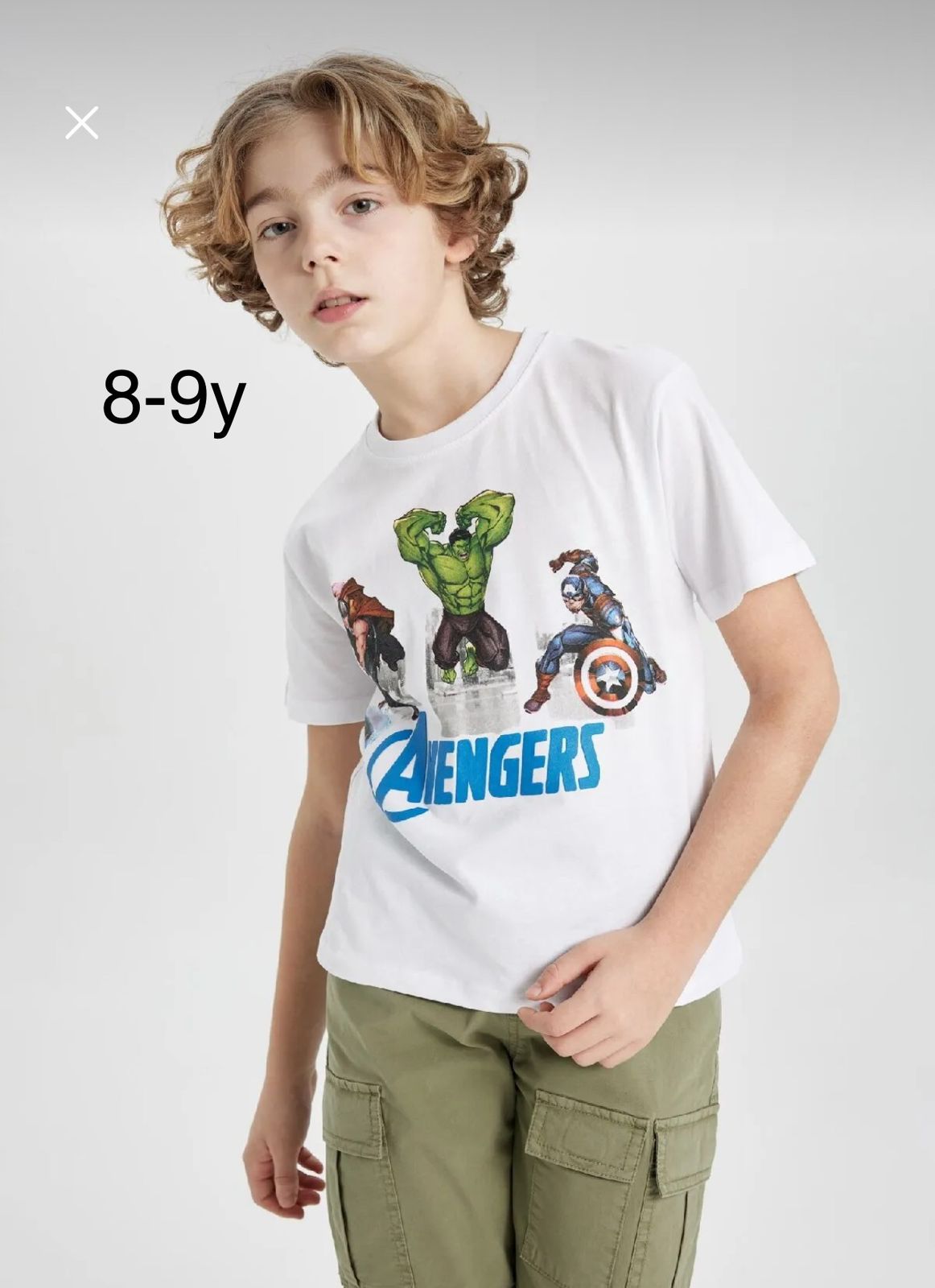 Defacto Boys White Avengers Graphic T-Shirt 8-9Y