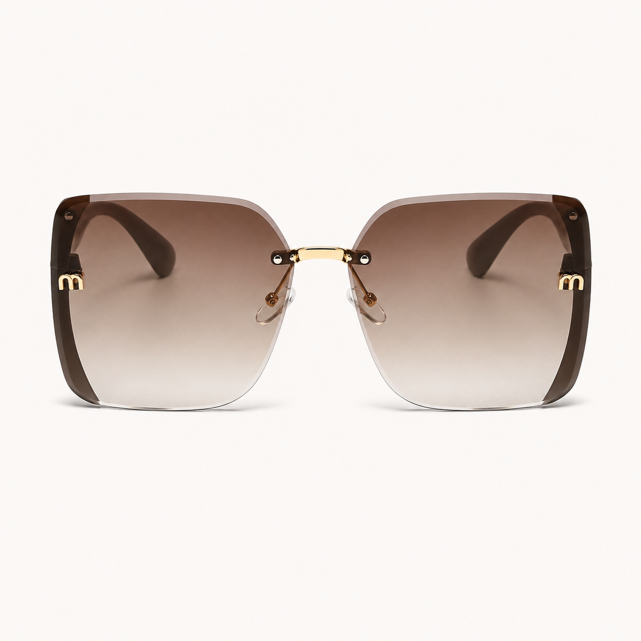 Oversized Rimless Square Gradient Sunglasses – SHEIN Fast Delivery in 5 Days