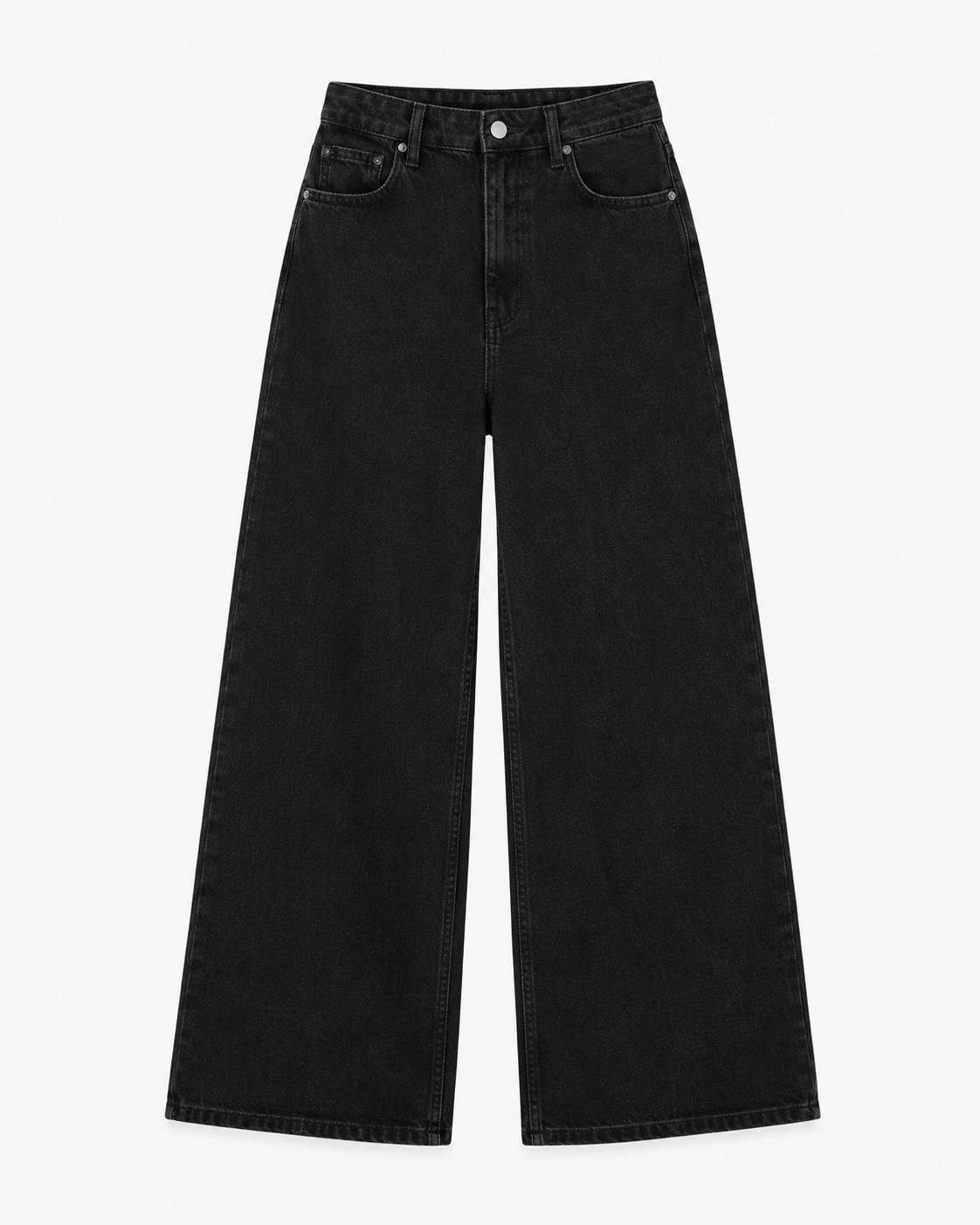 SHEIN Women’s Black High Waist Wide Leg Jeans – Plus Size Denim Pants, SHEIN Fast Delivery in 5 Days