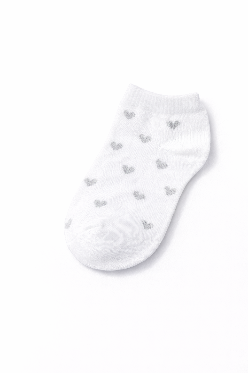 Ankle Socks – Soft Heart Print & Solid Color Short Socks