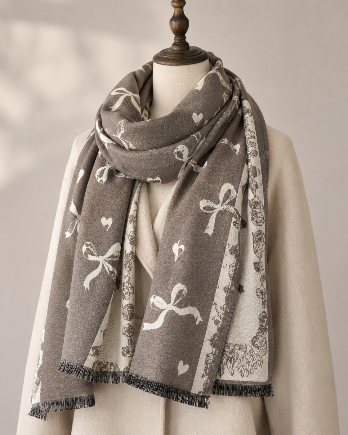 SHEIN Style Women Printed Winter Shawl Scarf