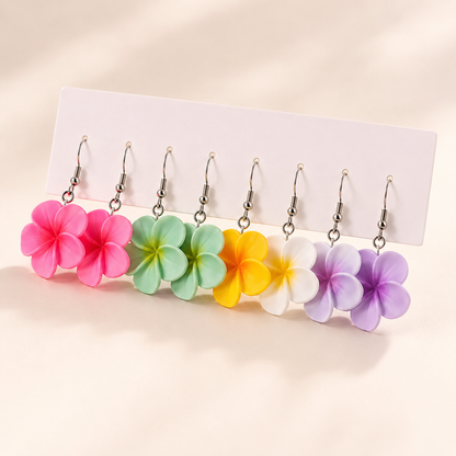 SHEIN Multicolor Flower Drop Earrings Set – Cute Summer Floral Earrings, Fast Delivery in 5 Days
