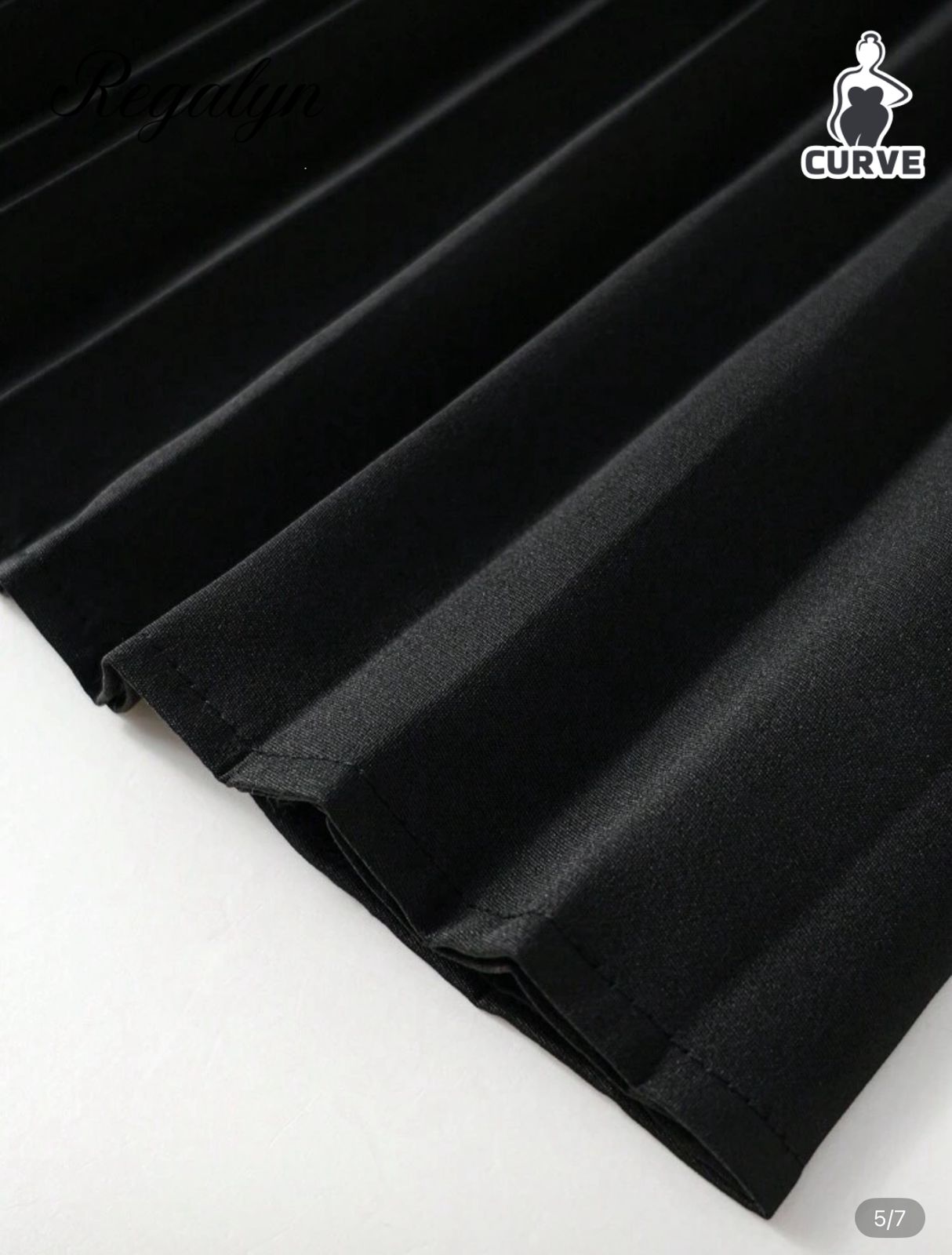 Women’s Black Asymmetrical Pleated Midi Skirt – Elegant High Waist Flowy Skirt