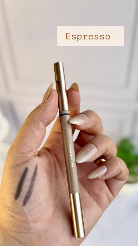 2-in-1 Brow Pencil – Espresso & Chocolate Eyebrow Definer – Dual Shade Natural Brow Makeup